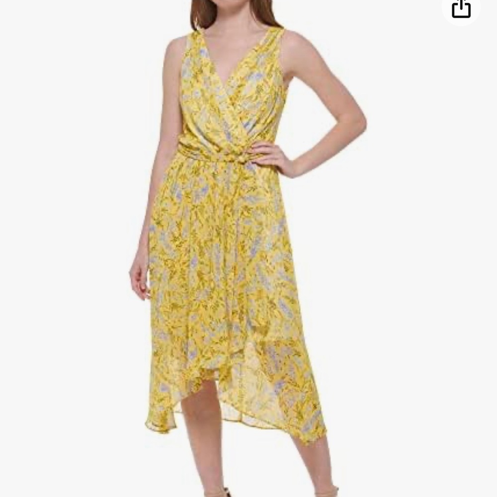Tommy Hilfiger Yellow Floral Women's Dress